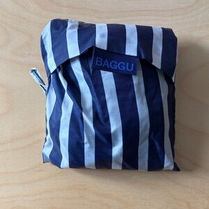 BAGGU Big - Navy & White Stripe
